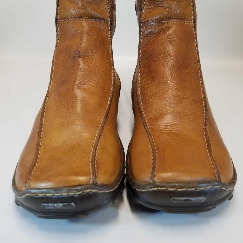 Steve Madden Cameo Womans Size 7B Brown Leather Tall Boots Side Zip - Picture 2 of 15